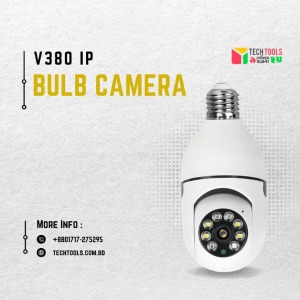 Bulb IP Camera 360 Degree Rotation V380 App