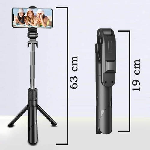 P20S Selfie Stick Foldable Mini Tripod with Fill Light