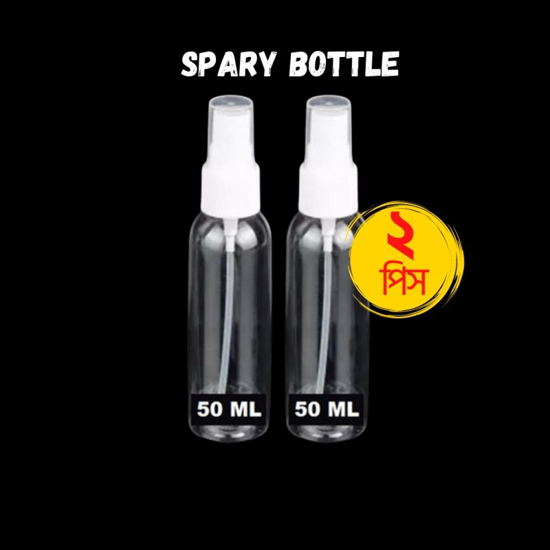 50ml transparent plastic spray bottle, ideal for travel and everyday use
