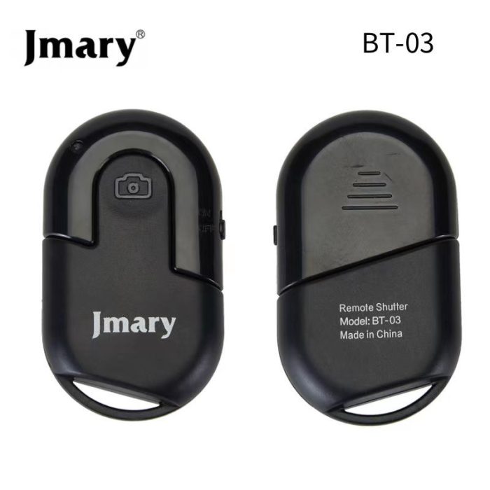 Jmary BT 03 Selfie Remote Shutter – Wireless Bluetooth device for easy selfies, lightweight and durable.