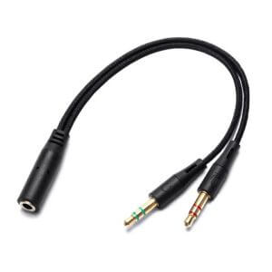 3.5mm AUX Splitter – Audio & Mic Adapter for PC