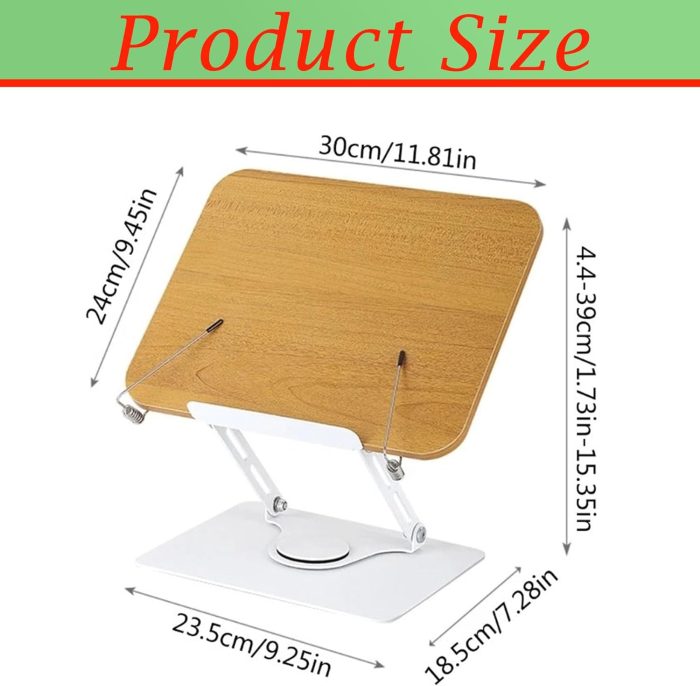 Book Stand 360° Rotating Foldable Book Holder For Reading - Image 2