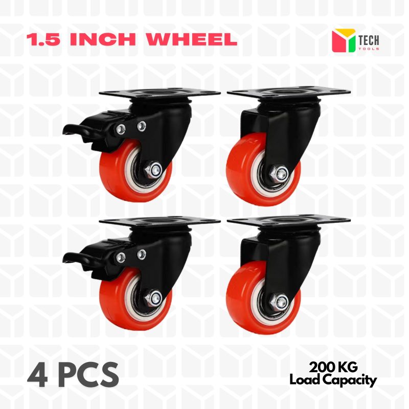 1.5 Inch PU Swivel Caster Wheels