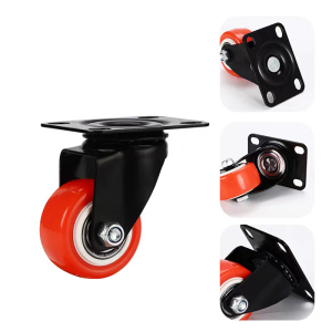 1.5 Inch PU Swivel Caster Wheels 4 pcs Set
