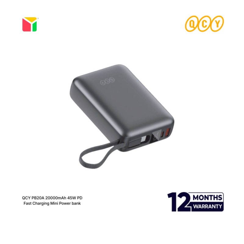 QCY PB20A 45W PD 20000mAh Fast Charging Power Bank Price in Bangladesh
