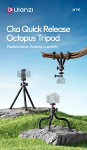 Ulanzi MT91 flexible octopus tripod wrapped around railing Tech Tools BD