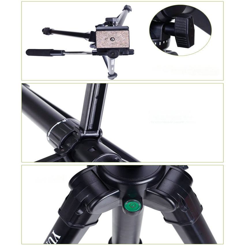 Yunteng VCT-880RM Professional Aluminum Camera Tripod Stand for DSLR, Video Camera & Mobile | 165cm | 5KG Load Capacity - Image 3
