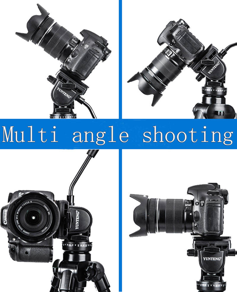 YUNTENG VCT-999 Professional 2M Aluminum Alloy Folding Heavy Tripod for DSLR, Video Camera & Mobile - Image 4