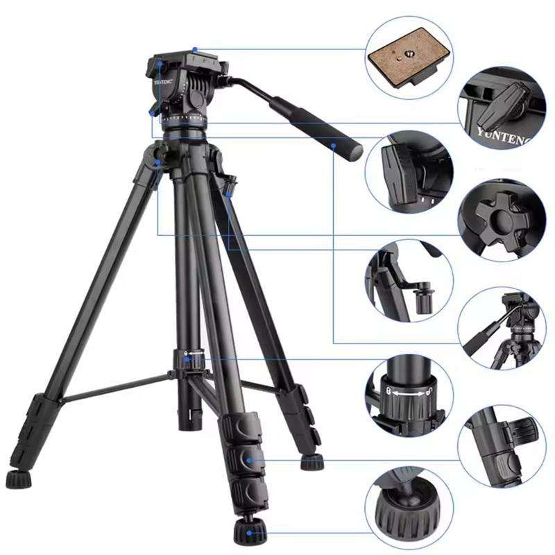 YUNTENG VCT-999 Professional Heavy Duty Aluminum Camera Tripod for DSLR and Video Camera