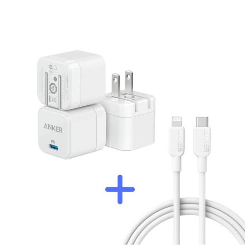 Anker PD 20w Usb C to C Charger Set (A2149P22) Anker PD 20W Nano Pro mini USB-C charger adapter plug detail A2149P22 Tech Tools BD