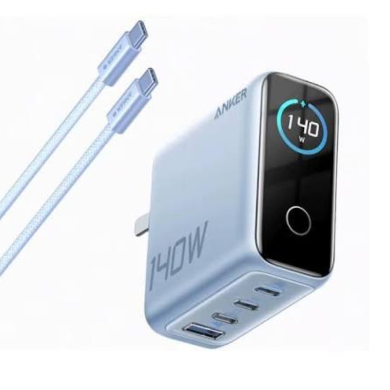 Anker Zolo 140W charger real-time digital power output display screen Tech Tools BD Anker Zolo 140W charger real-time digital power output display screen Tech Tools BD