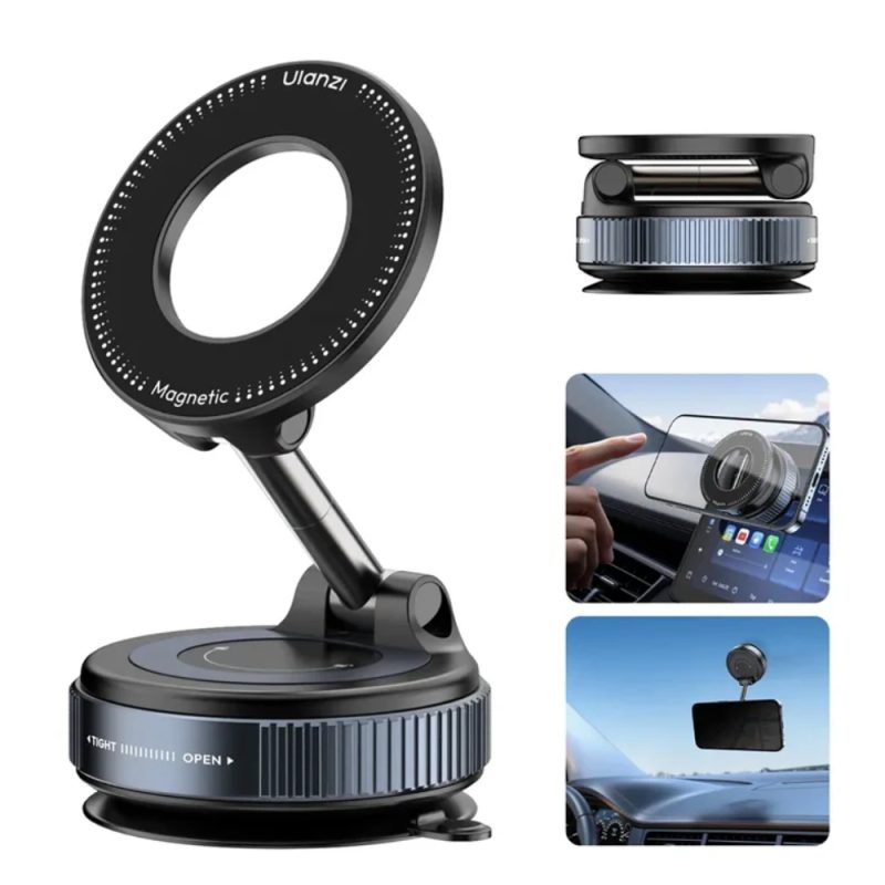 Ulanzi SK-25 twist-to-lock vacuum suction mechanism with press-and-twist operation, 5kg holding force, no residue design for smooth surfaces at TechTools B