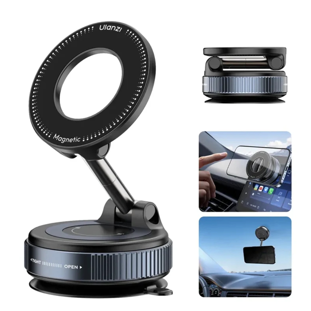 Ulanzi SK-25 twist-to-lock vacuum suction mechanism with press-and-twist operation, 5kg holding force, no residue design for smooth surfaces at TechTools B