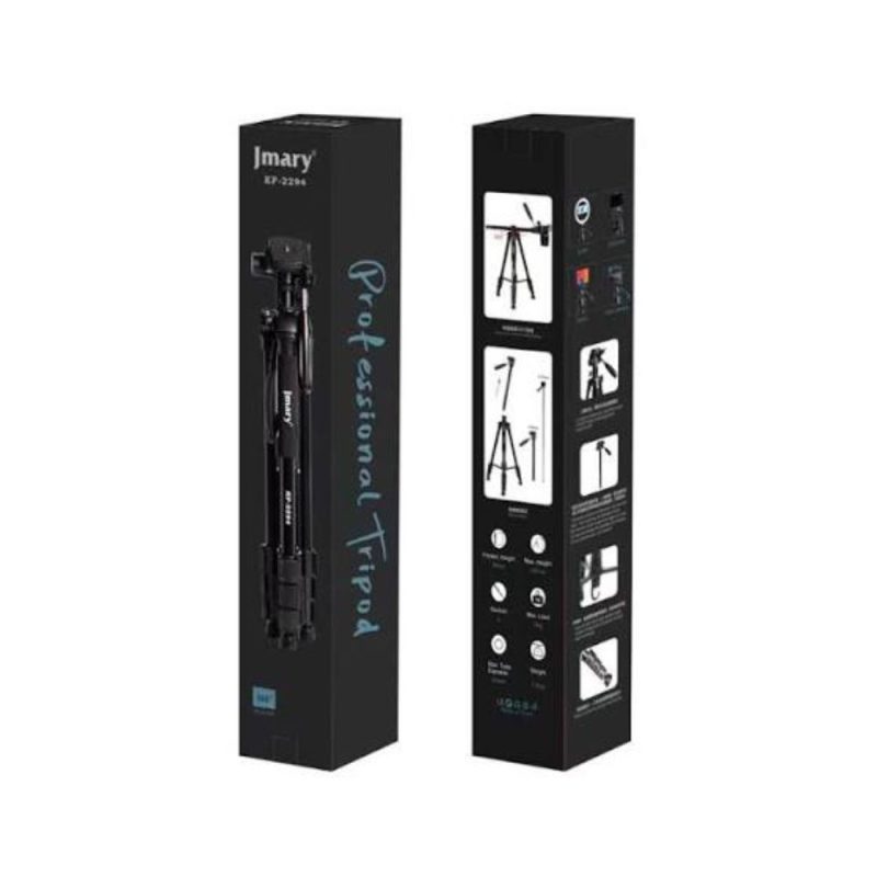 Jmary KP-2294 Fluid Pan Head Detail Jmary KP2294 professional aluminum camera tripod with 3 way fluid pan head by Tech Tools BD
