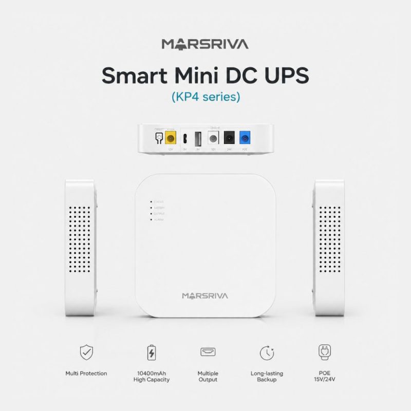 Marsriva KP4 smart mini DC UPS power backup for router and ONU by Tech Tools BD