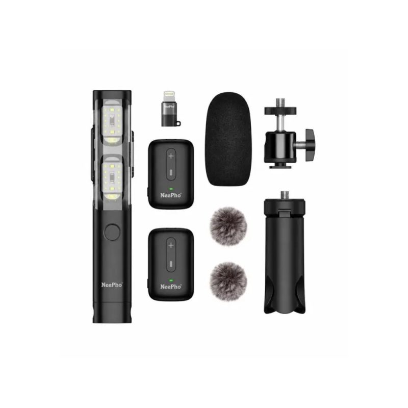 Neepho NP63 Magic 4in1 transformable wireless lavalier microphone set by Tech Tools BD Neepho NP-63 Magic 4in1 transformable wireless lavalier microphone set by Tech Tools BD