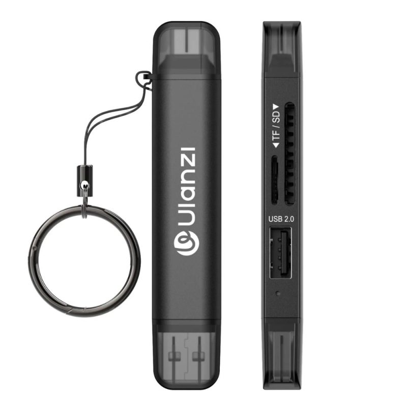 lanzi CR1 Portable 3-in-1 Memory Card Reader for Phone & Laptop- techtools
