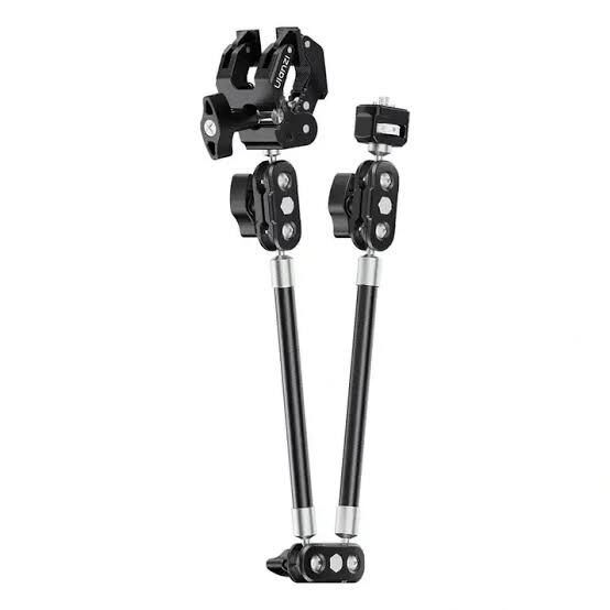 Ulanzi CO78 Super Clamp Magic Arm Kit assembled with dual ball head and 3-jaw clamp, professional camera mount and LED light holder for content creators, available at TechTools Bangladesh