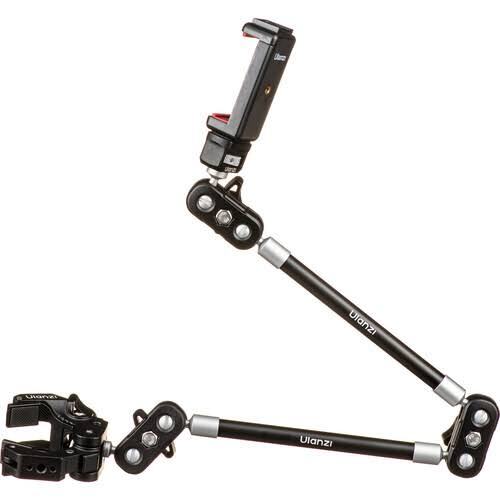 Ulanzi CO-78 Super Clamp Magic Arm Kit assembled with dual ball head and 3-jaw clamp, professional camera mount and LED light holder for content creators, available at TechTools Bangladesh