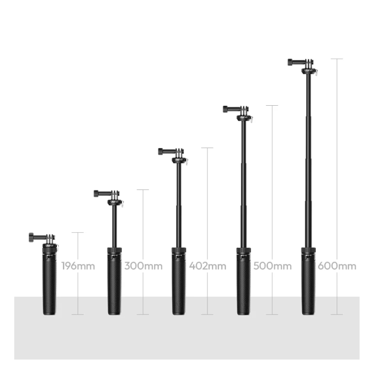 Ulanzi MT92 selfie stick fully extended to 60cm with 5-stage telescopic pole, 2-in-1 tripod mode for stable vlogging and group shots, buy at TechTools BD