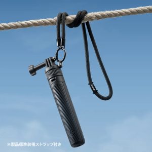 Ulanzi MT92 action camera selfie stick in use for vlogging with neck lanyard, lightweight carbon fiber travel tripod for GoPro and DJI, available at TechTools BD