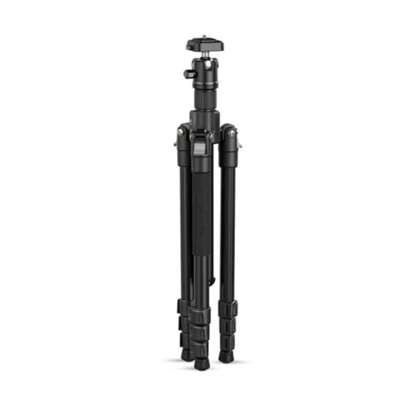Ulanzi TT53 lightweight travel tripod folded for compact storage, black color, ideal for photographers and vloggers