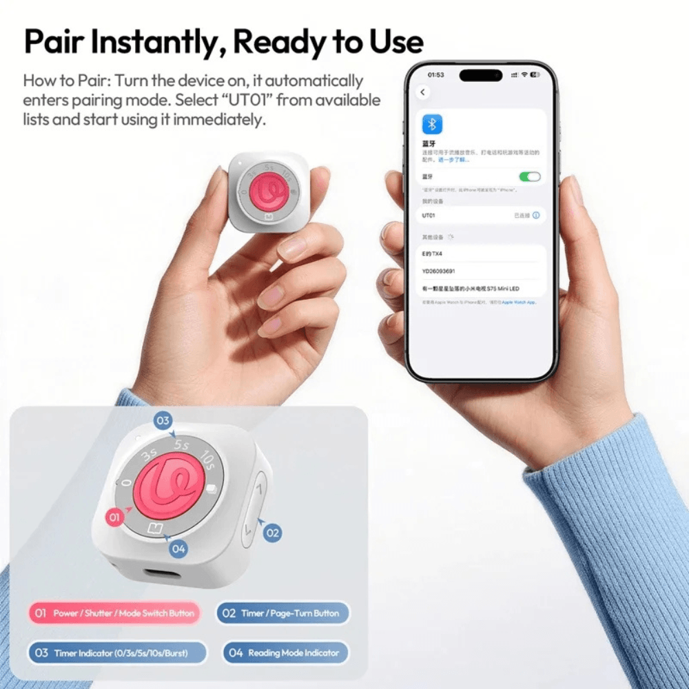 Ulanzi UT01 U-Timer Interval Remote Wireless Camera & Phone Remote - Image 2