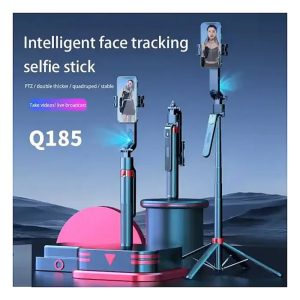 Q185 auto face tracking tripod selfie stick 5.8 foot with AI tracking stabilizer and remote Tech Tools BD