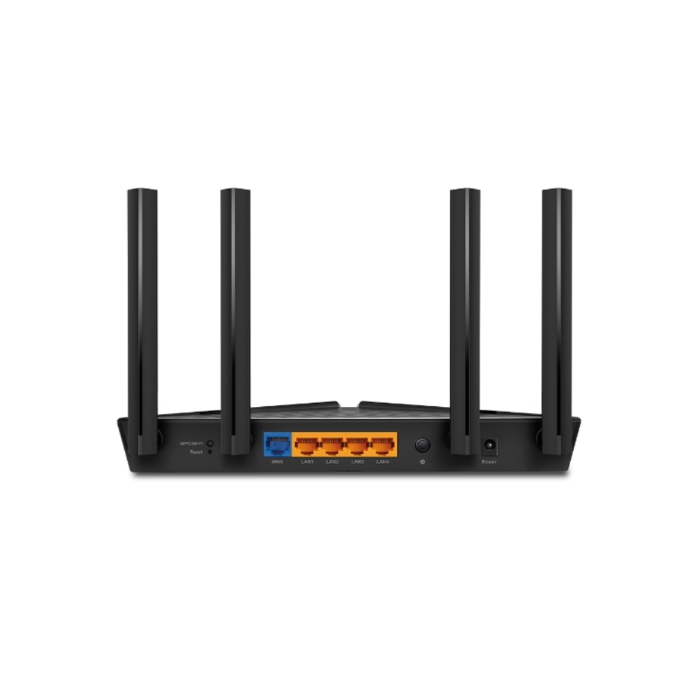 TP Link Archer AX53 router rear panel showing 1 gigabit WAN and 4 gigabit LAN ports Tech Tools BD