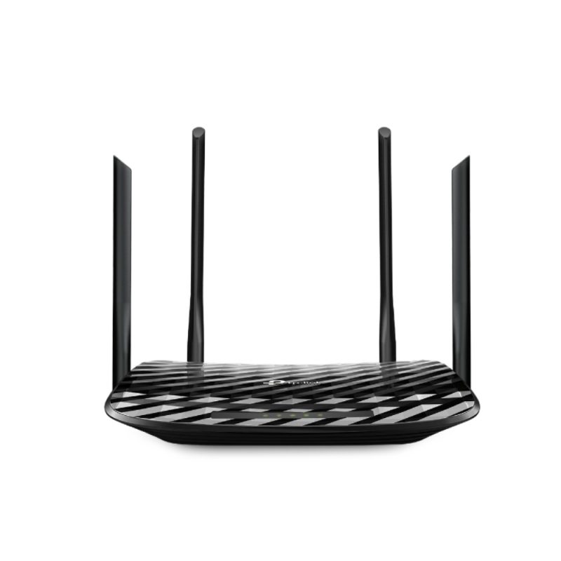 TP Link Archer C50 AC1200 dual band wifi router with 4 external antennas by Tech Tools BD TP Link Archer C50 router rear panel showing WAN port 4 LAN ports and power button Tech Tools BD