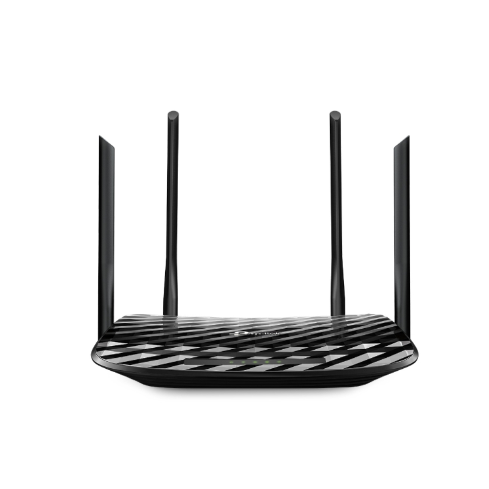 TP Link Archer C50 router rear panel showing WAN port 4 LAN ports and power button Tech Tools BD