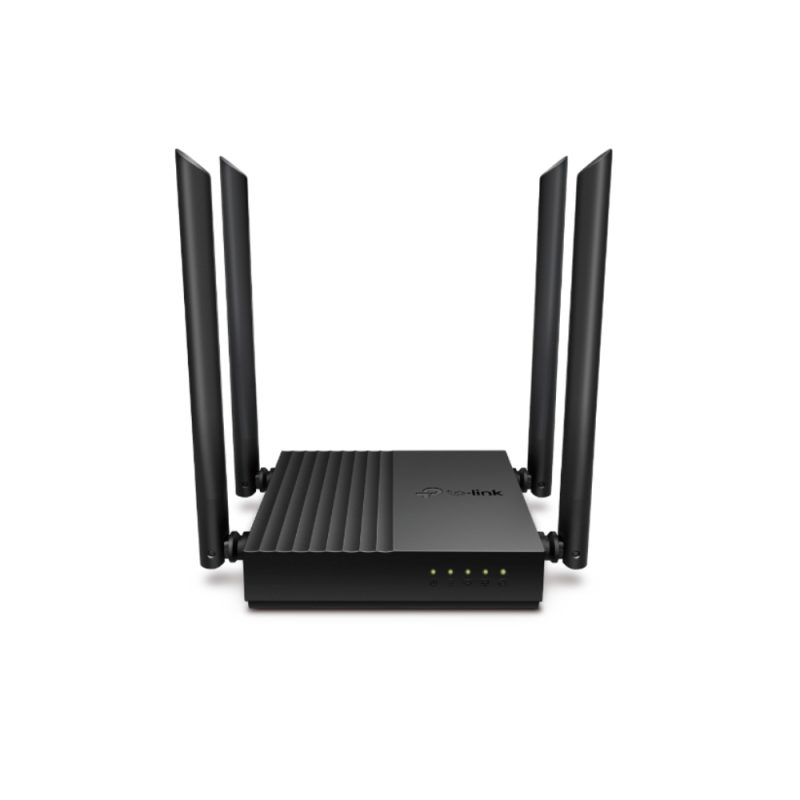TP-Link Archer C64 router rear panel showing 1 gigabit WAN and 4 gigabit LAN ports Tech Tools BD