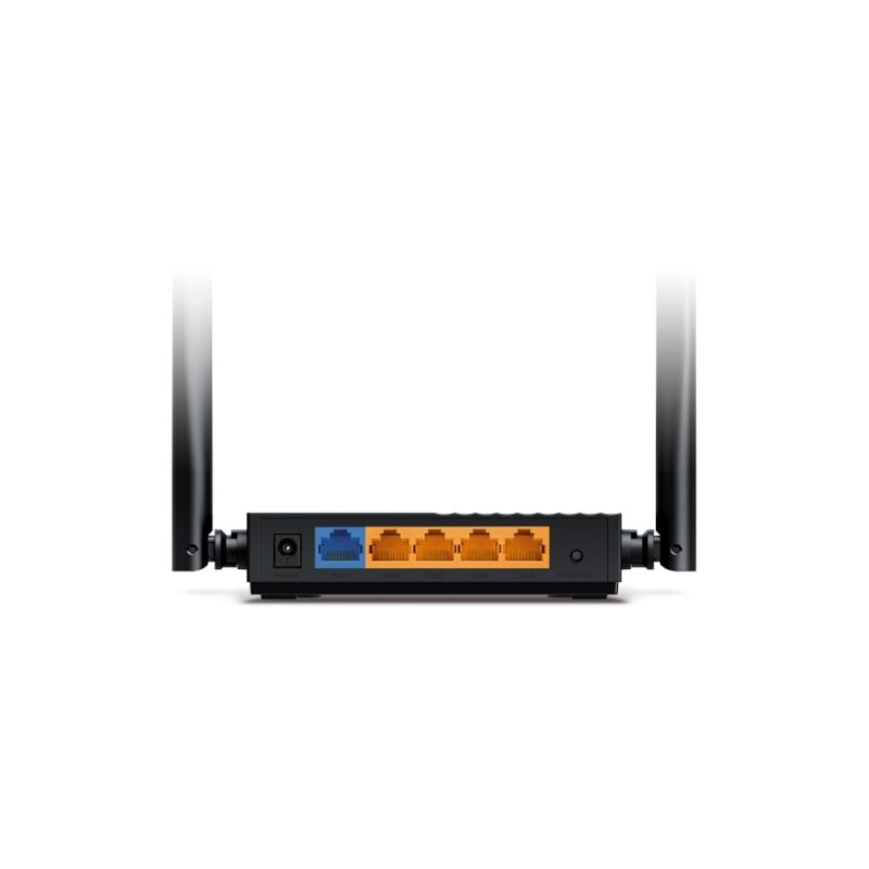 TP Link Archer C64 router rear panel showing 1 gigabit WAN and 4 gigabit LAN ports Tech Tools BD TP Link Archer C64 AC1200 dual band gigabit wifi router with 4 high gain antennas by Tech Tools BD