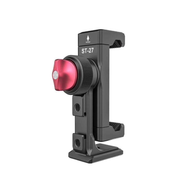 Ulanzi ST-27 metal phone tripod mount clip with dual cold shoe mounts and Arca Swiss base Tech Tools BD